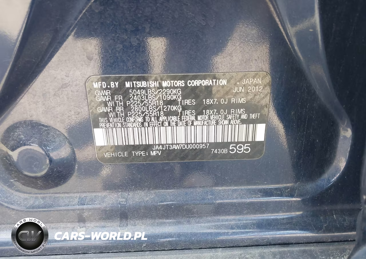 2013 Mitsubishi Outlander Se VIN:JA4JT3AW7DU000957 - 9