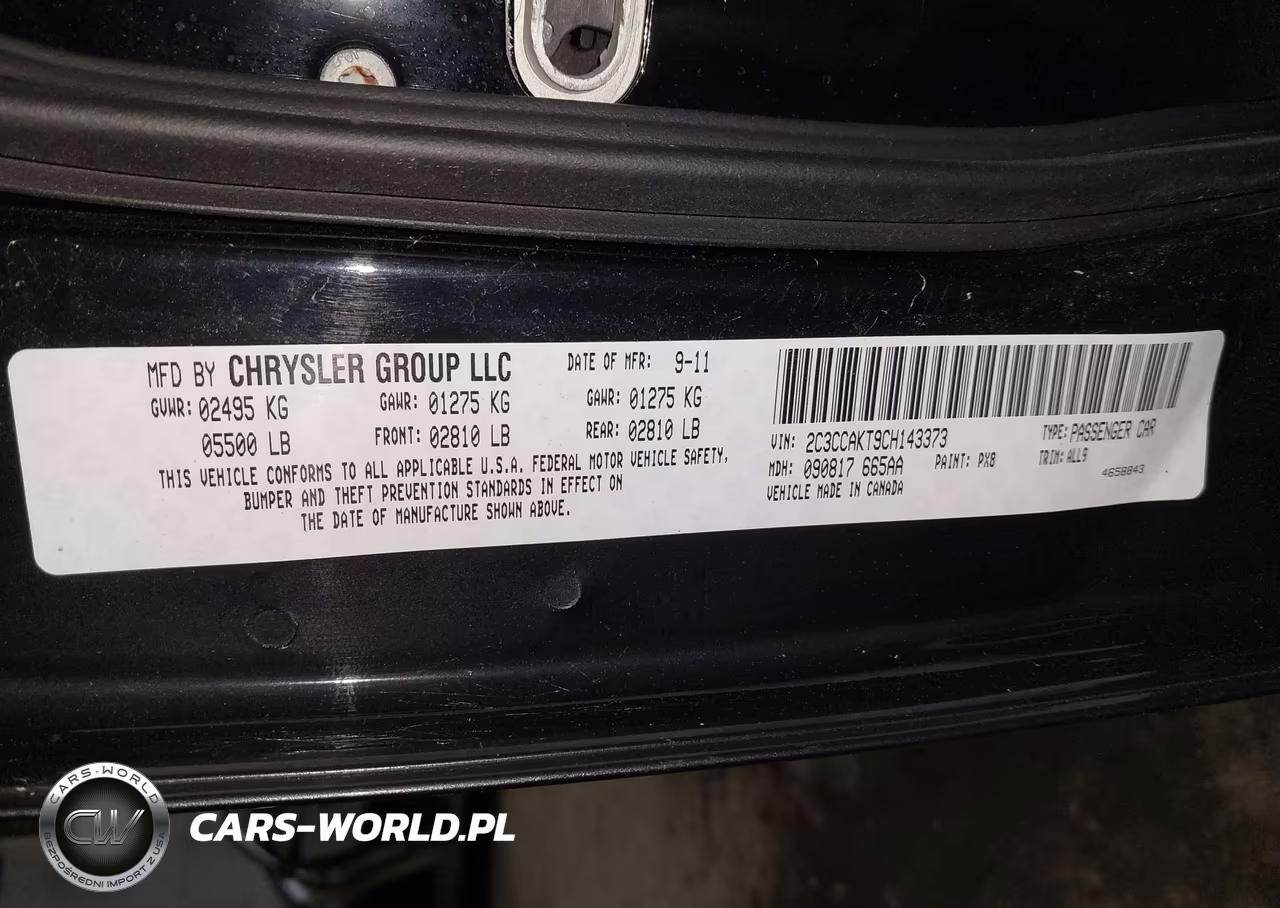 2012 Chrysler 300C Awd VIN:2C3CCAKT9CH143373 - 9