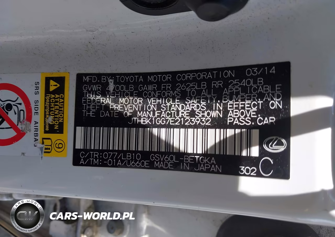 2014 Lexus Es 350 VIN:JTHBK1GG7E2123932 - 9