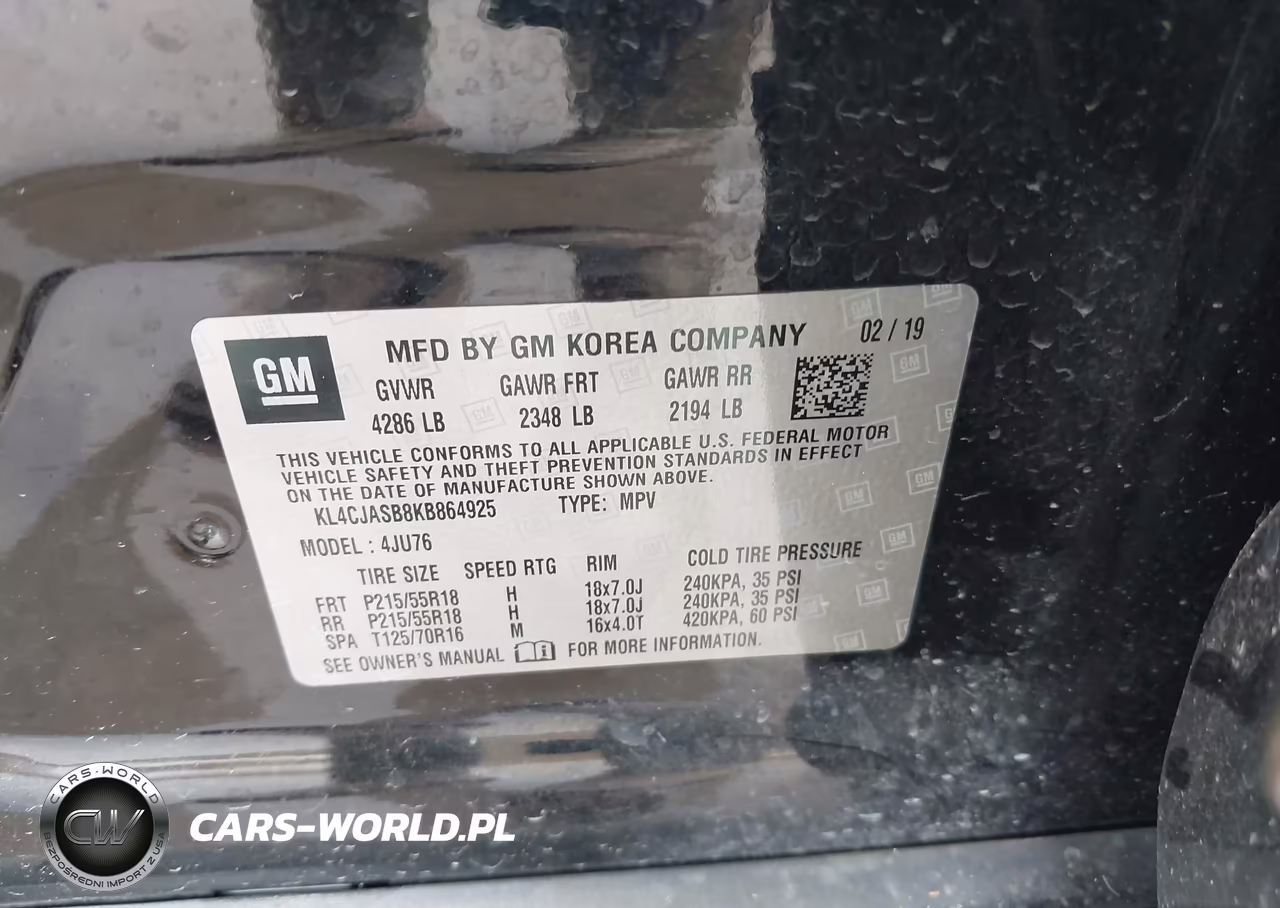 2019 Buick Encore Fwd Preferred VIN:KL4CJASB8KB864925 - 9