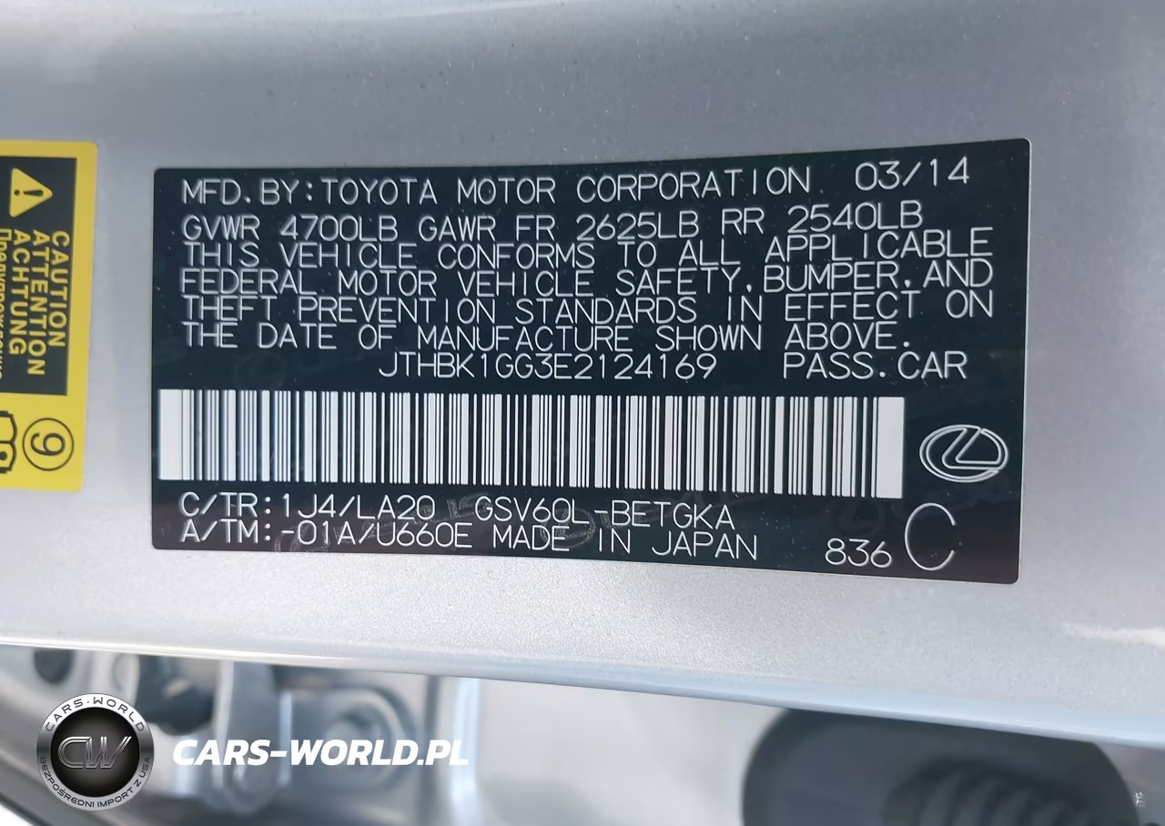 2014 Lexus Es 350 VIN:JTHBK1GG3E2124169 - 9