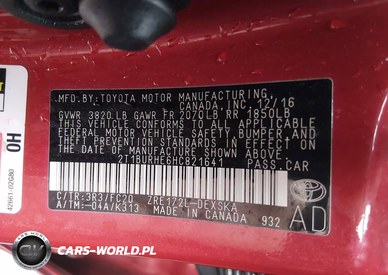 2017 Toyota Corolla Se VIN:2T1BURHE6HC821641 - 9