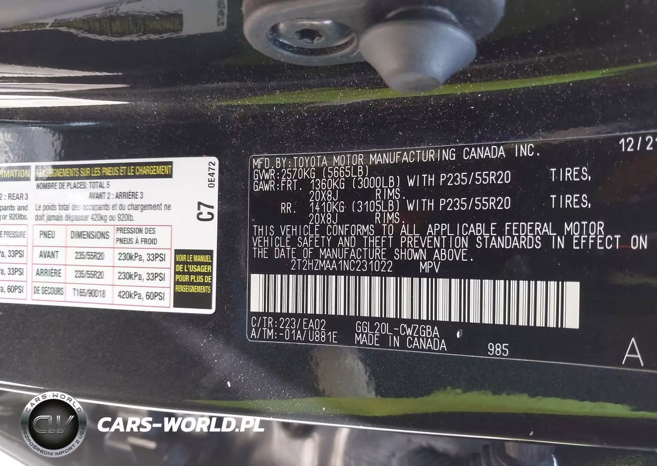 2022 Lexus Rx 350 VIN:2T2HZMAA1NC231022 - 9