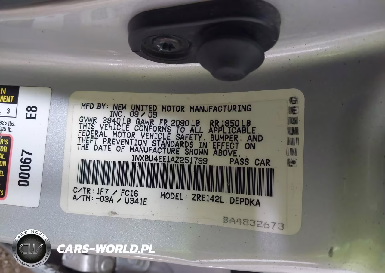 2010 Toyota Corolla Le VIN:1NXBU4EE1AZ251799 - 9