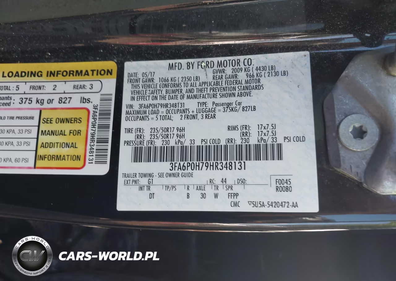 2017 Ford Fusion Se VIN:3FA6P0H79HR348131 - 9