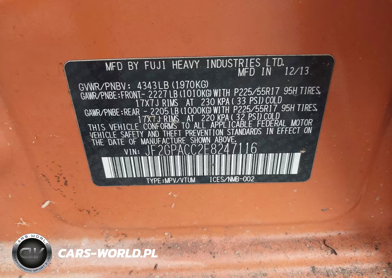 2014 Subaru Xv Crosstrek 2.0I Premium VIN:JF2GPACC2E8247116 - 9