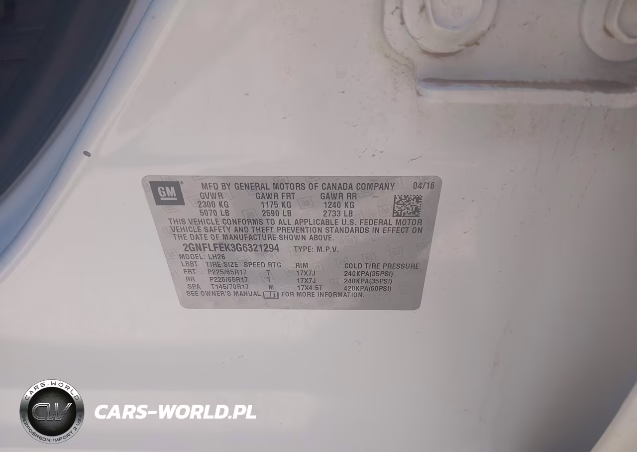 2016 Chevrolet Equinox Lt VIN:2GNFLFEK3G6321294 - 9