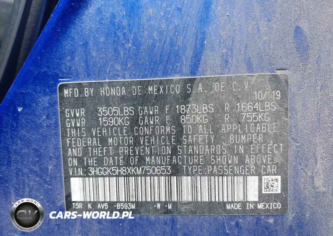 2019 Honda Fit Ex VIN:3HGGK5H8XKM750653 - 9