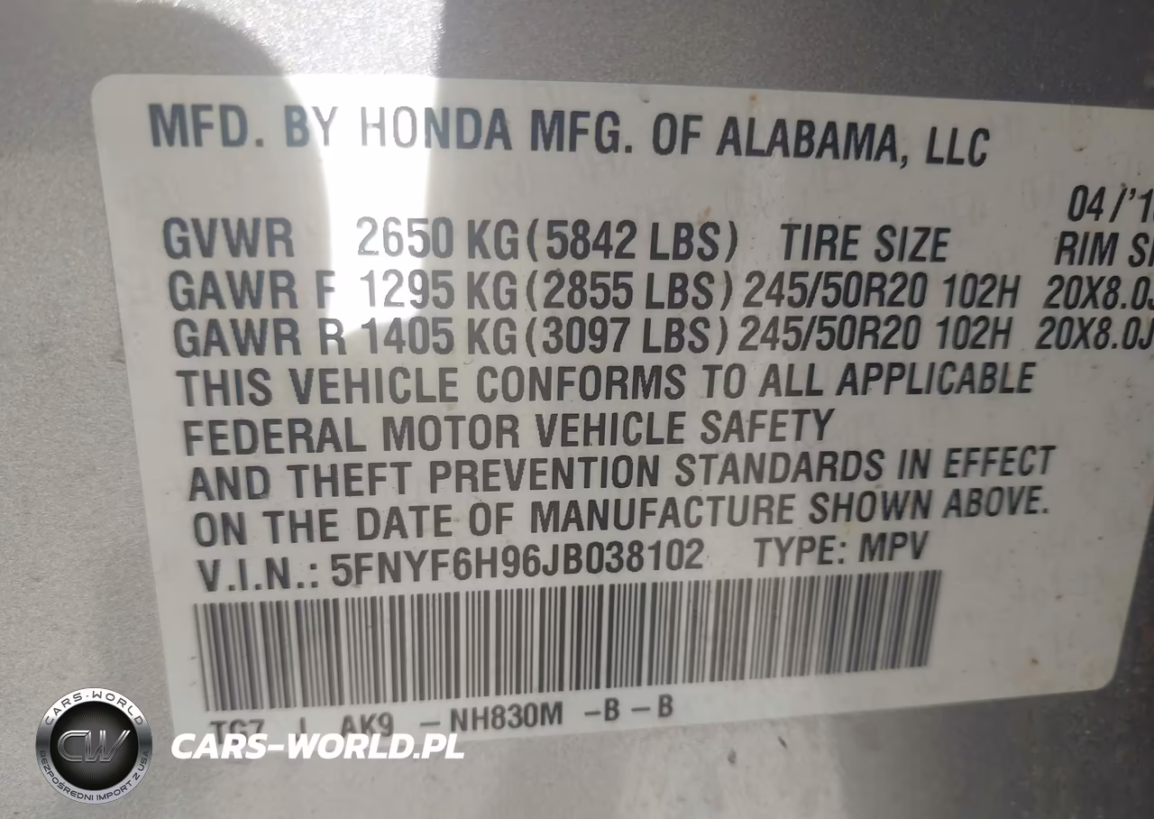 2018 Honda Pilot Touring VIN:5FNYF6H96JB038102 - 9
