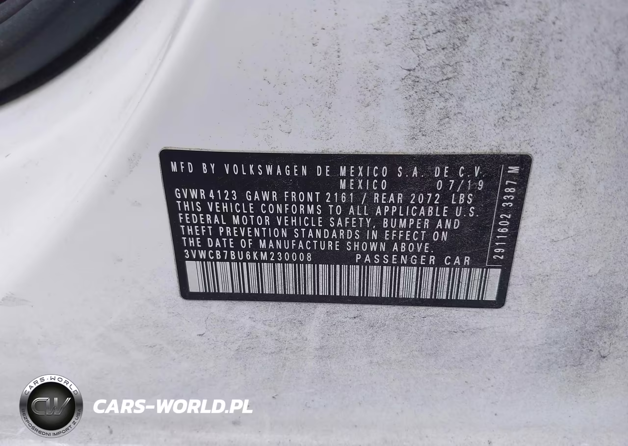 2019 Volkswagen Jetta 1.4T R-Line-1.4T S-1.4T Se VIN:3VWCB7BU6KM230008 - 9