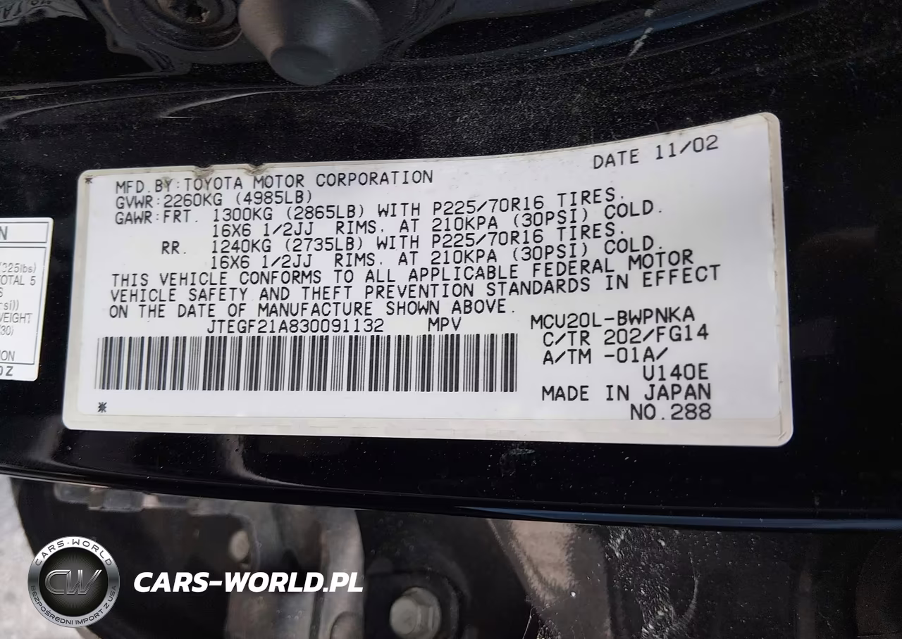 2003 Toyota Highlander V6 VIN:JTEGF21A830091132 - 9