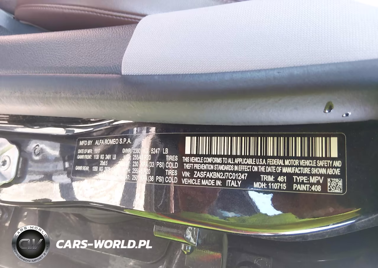 2018 Alfa Romeo Stelvio Ti Awd VIN:ZASFAKBN2J7C01247 - 9