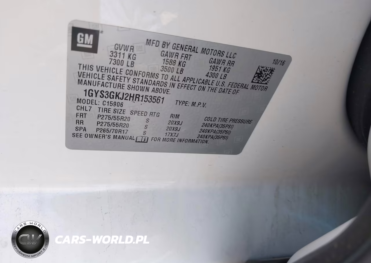 2017 Cadillac Escalade Esv Standard VIN:1GYS3GKJ2HR153561 - 9