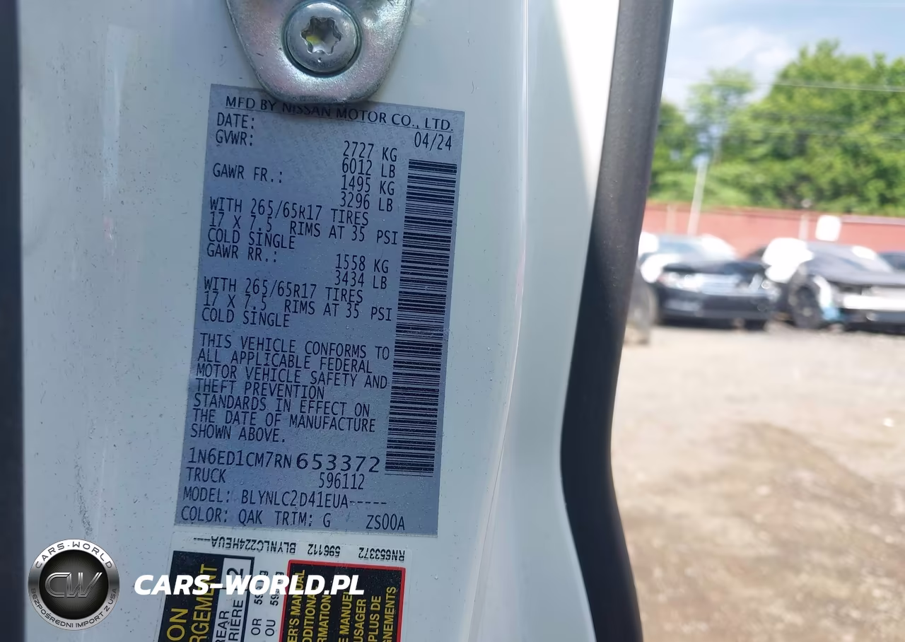2024 Nissan Frontier King Cab Sv 4X4 VIN:1N6ED1CM7RN653372 - 9