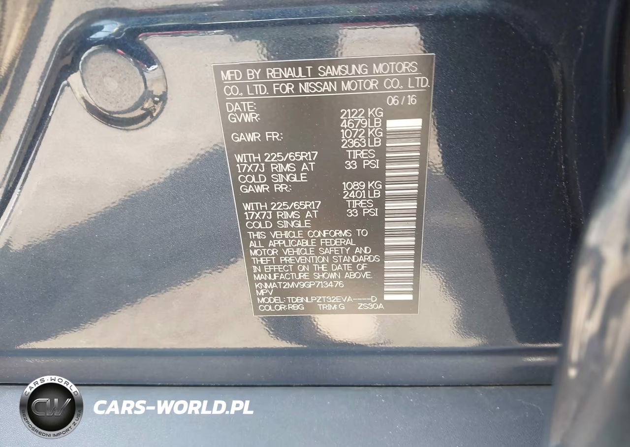 2016 Nissan Rogue S VIN:KNMAT2MV9GP713476 - 9