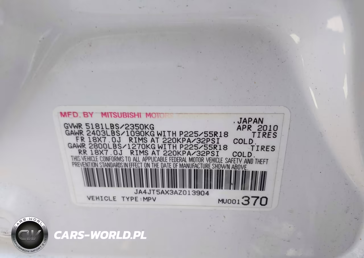 2010 Mitsubishi Outlander Gt VIN:JA4JT5AX3AZ013904 - 9