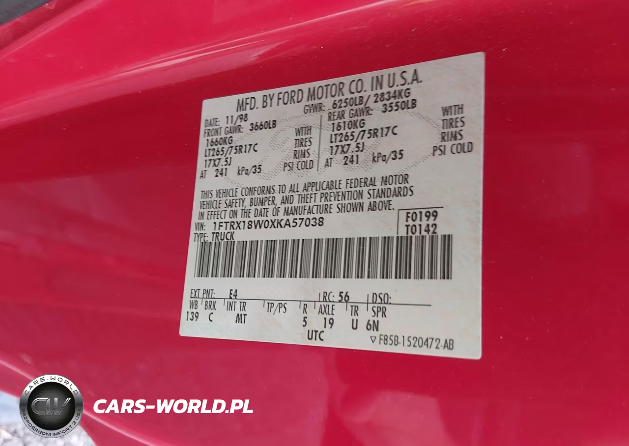 1999 Ford F-150 Lariat-Work Series-Xl-Xlt VIN:1FTRX18W0XKA57038 - 9