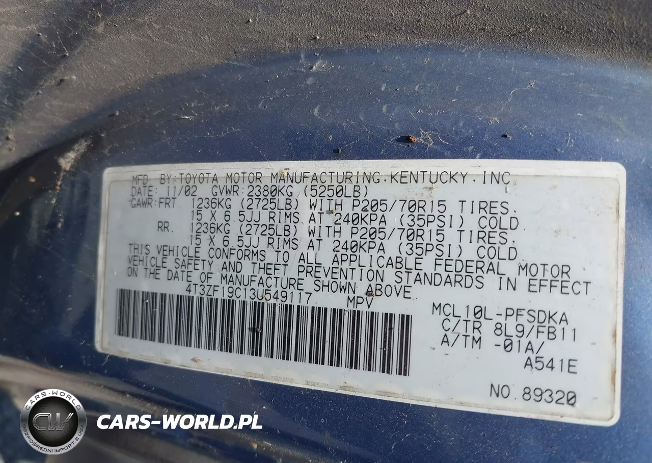 2003 Toyota Sienna VIN:4T3VF19C13U549117 - 9