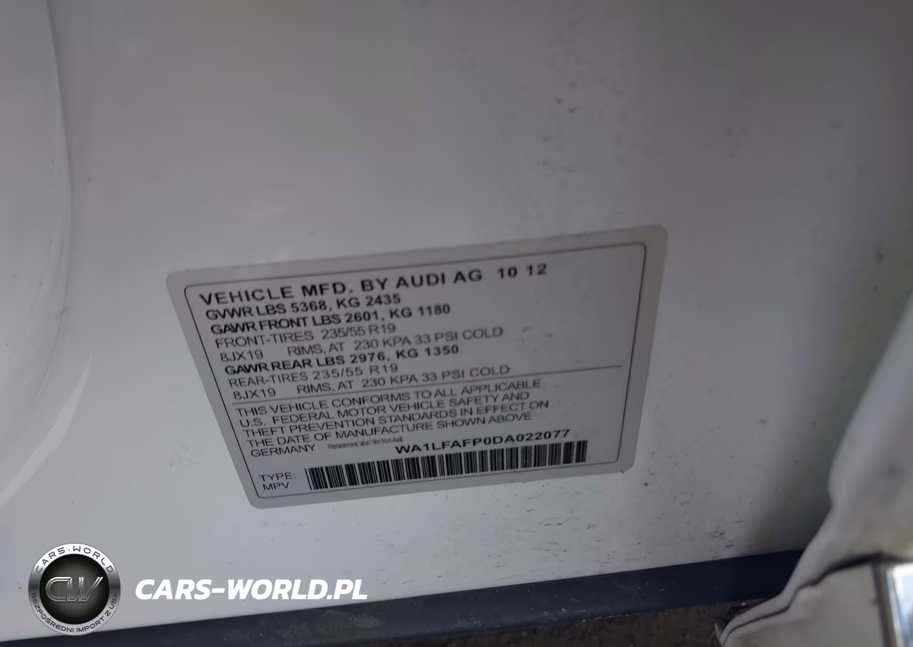 2013 Audi Q5 2.0T Premium VIN:WA1LFAFP0DA022077 - 9