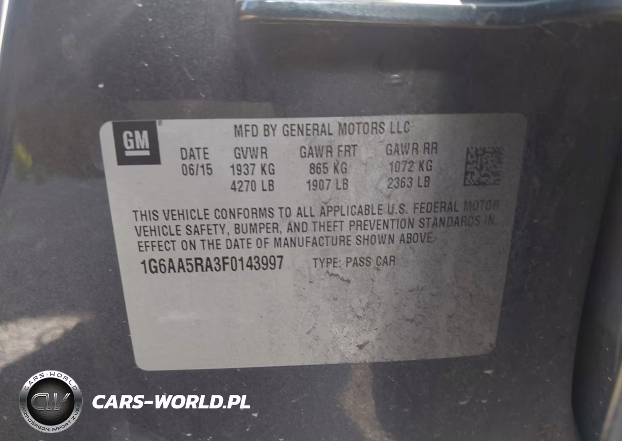 2015 Cadillac Ats Standard VIN:1G6AA5RA3F0143997 - 9