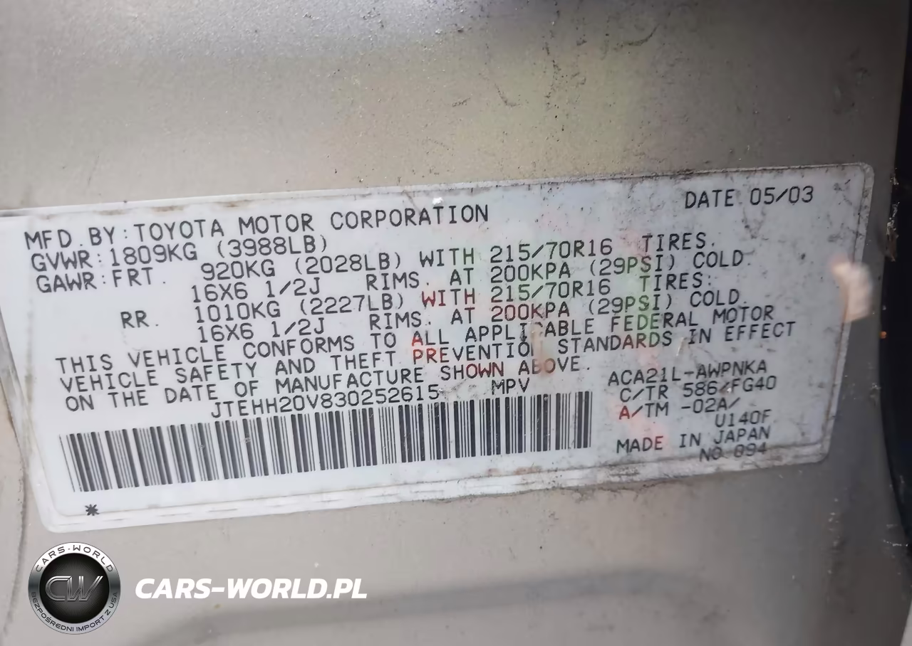 2003 Toyota Rav4 VIN:JTEHH20V830252615 - 9