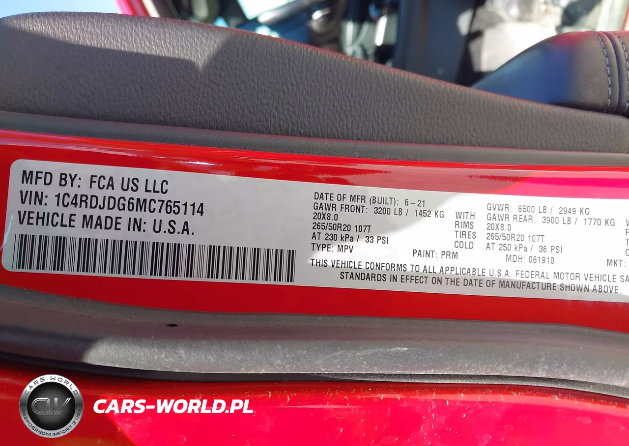 2021 Dodge Durango Gt Plus Awd VIN:1C4RDJDG6MC765114 - 9
