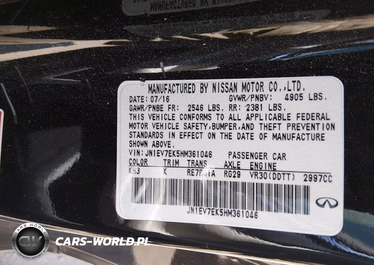 INFINITI Q60 VIN:JN1EV7EK5HM361046 - 9