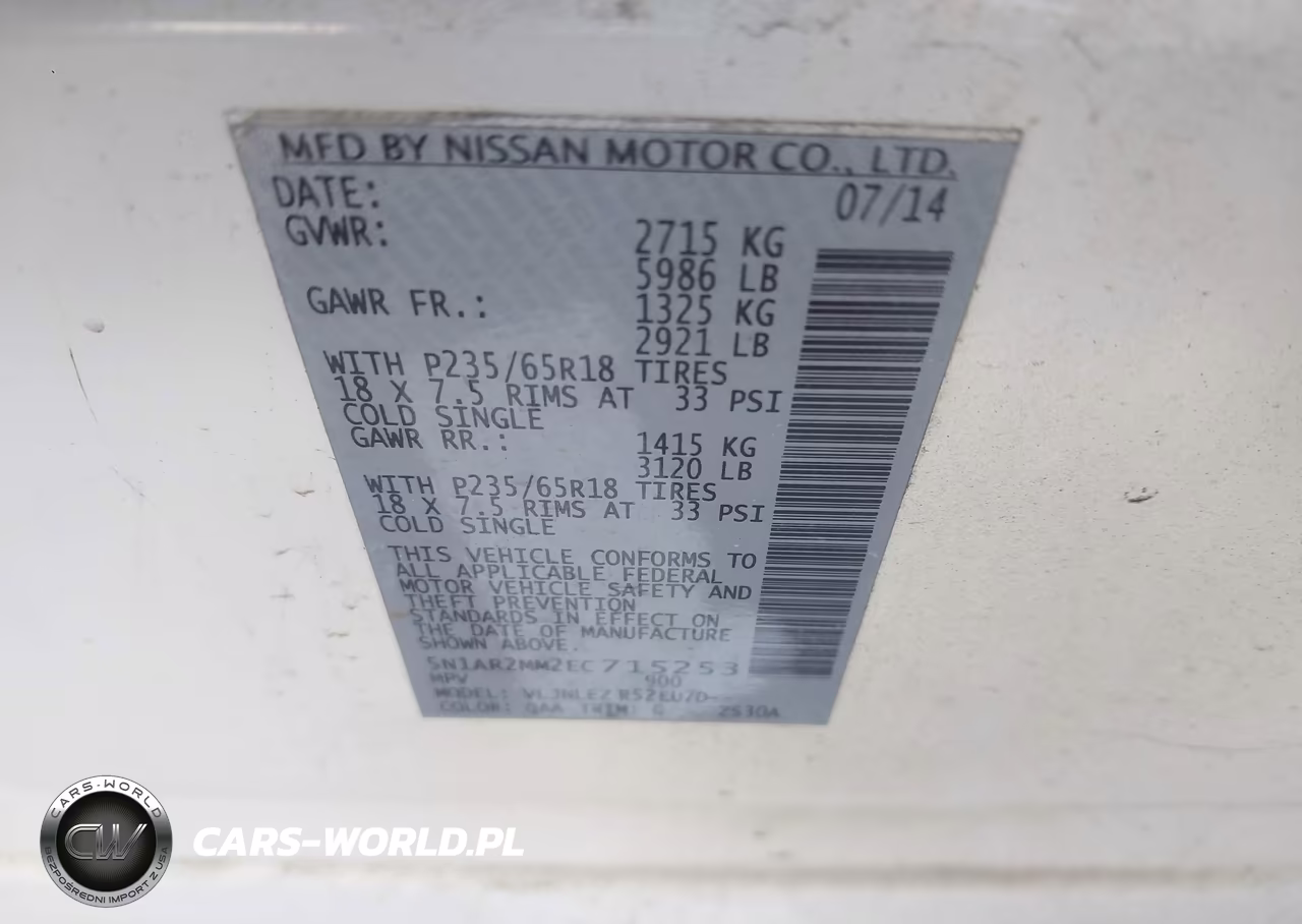 2014 Nissan Pathfinder Sv VIN:5N1AR2MM2EC715253 - 9