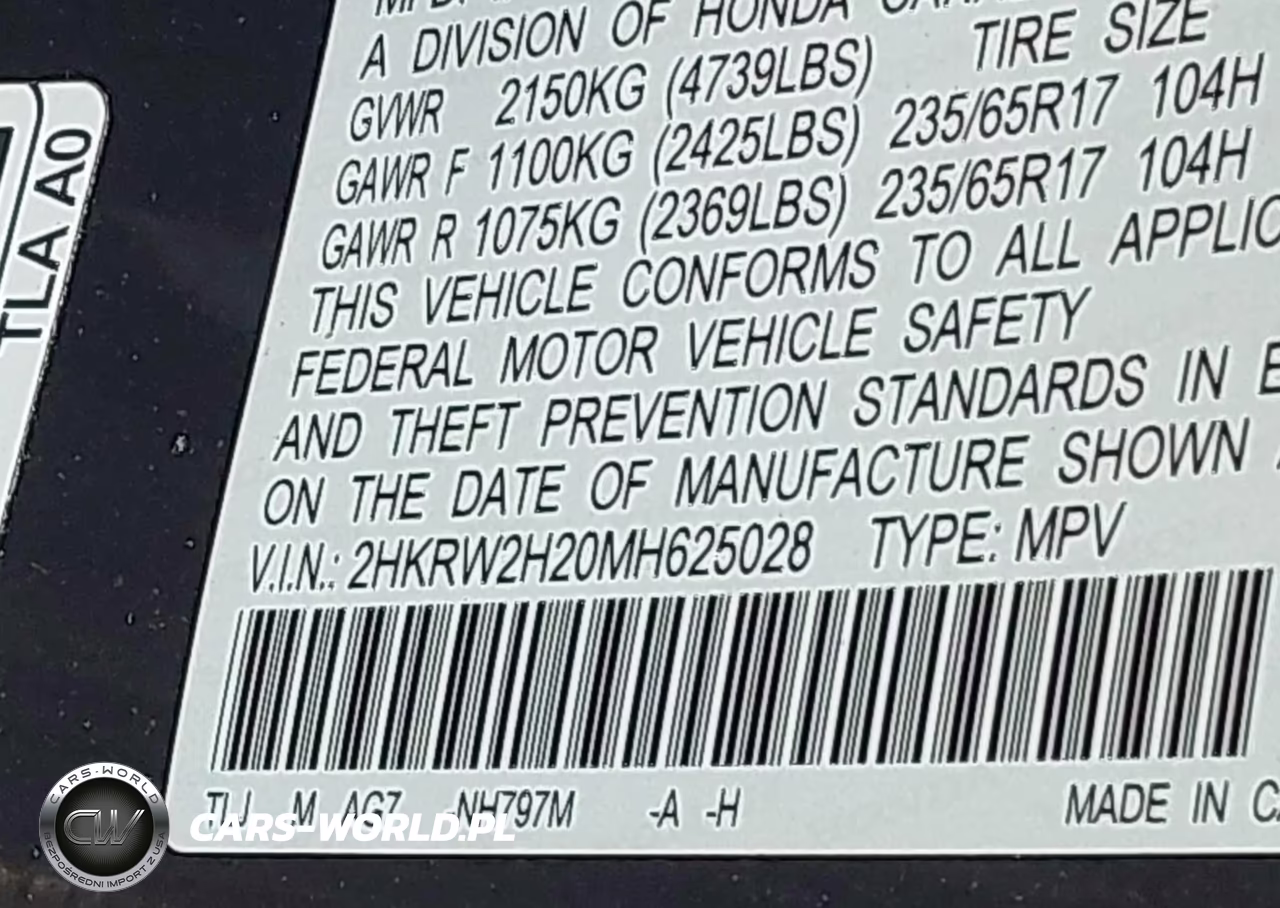 2021 Honda Cr-V Awd Lx VIN:2HKRW2H20MH625028 - 9