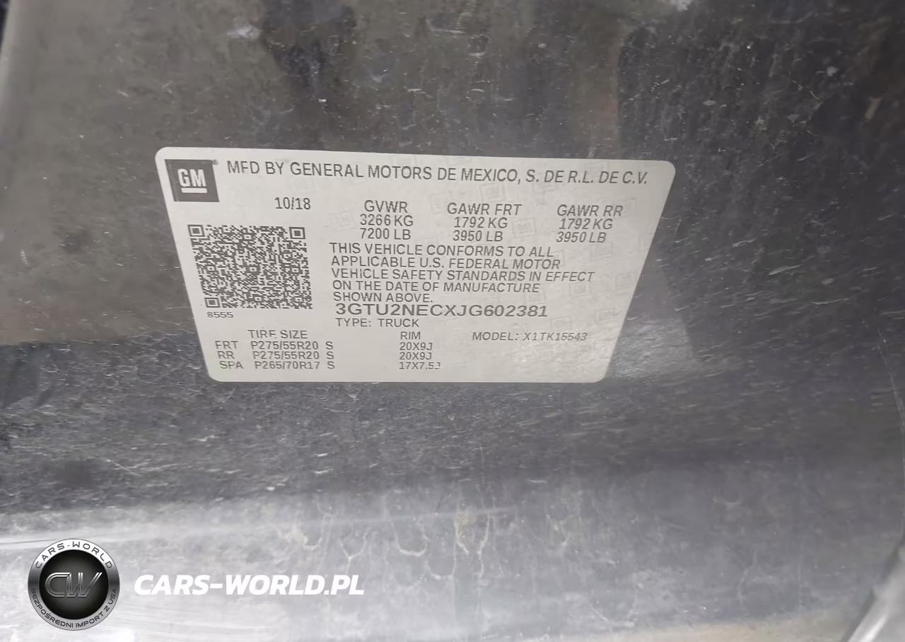 2018 GMC Sierra 1500 Slt VIN:3GTU2NECXJG602381 - 9