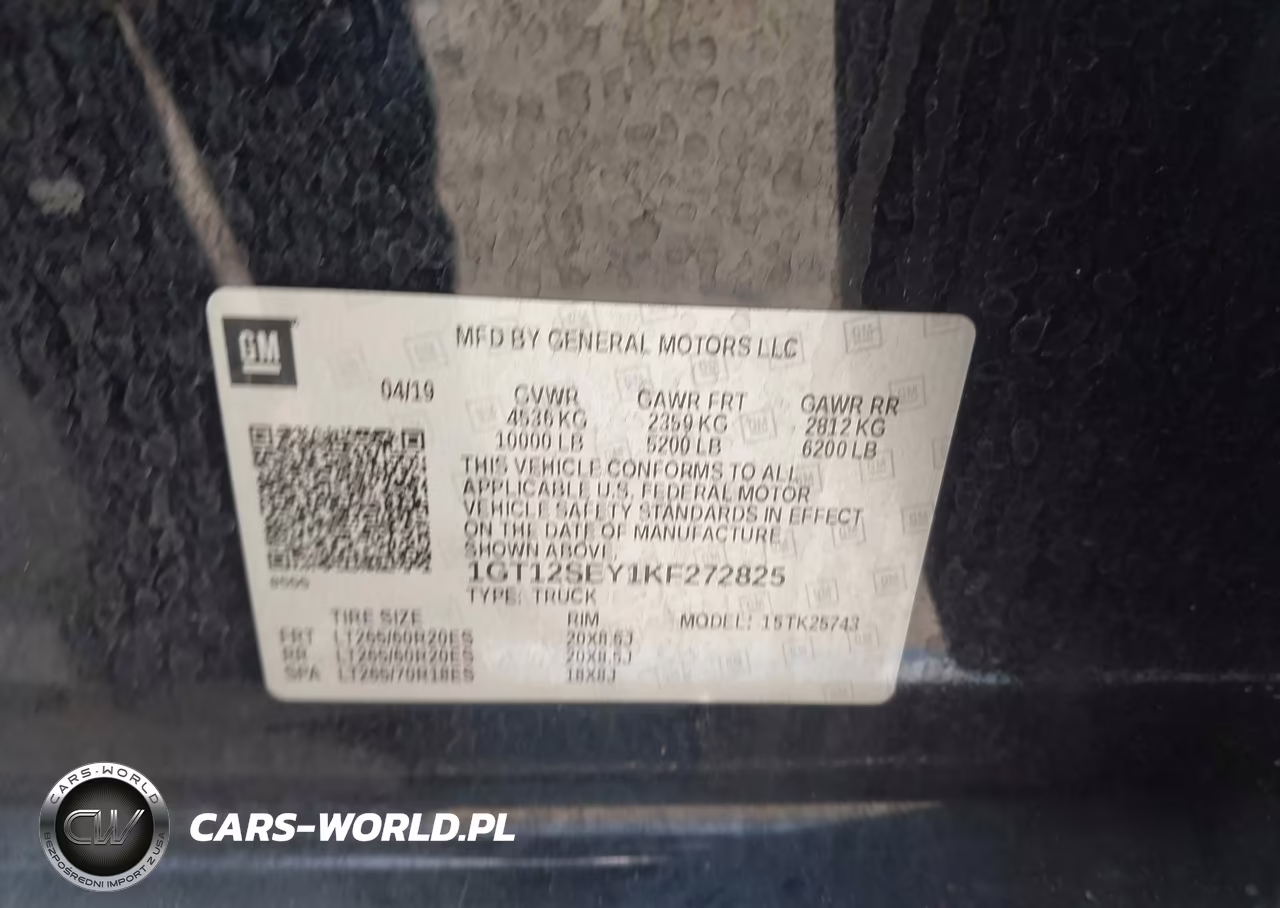 2019 GMC Sierra 2500Hd Denali VIN:1GT12SEY1KF272825 - 9
