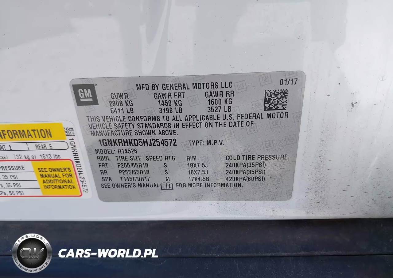 2017 Chevrolet Traverse 2Lt VIN:1GNKRHKD5HJ254572 - 9