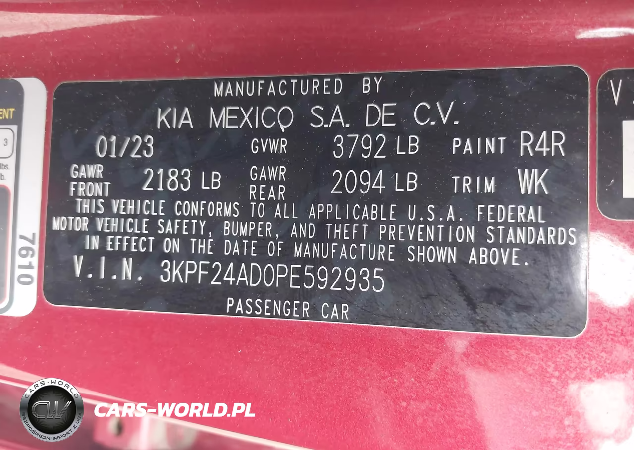 2023 Kia Forte Lxs VIN:3KPF24AD0PE592935 - 9