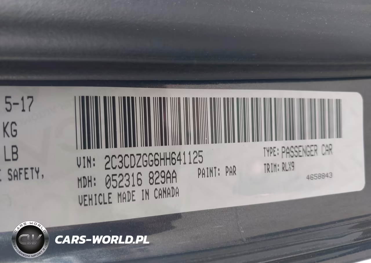 2017 Dodge Challenger Gt VIN:2C3CDZGG6HH641125 - 9