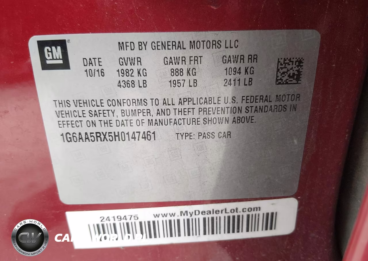 2017 Cadillac Ats Standard VIN:1G6AA5RX5H0147461 - 9
