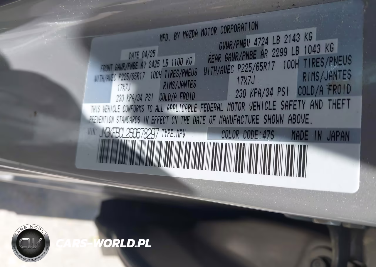 2025 Mazda Cx-5 2.5 S Preferred VIN:JM3KFBCL2S0678297 - 9