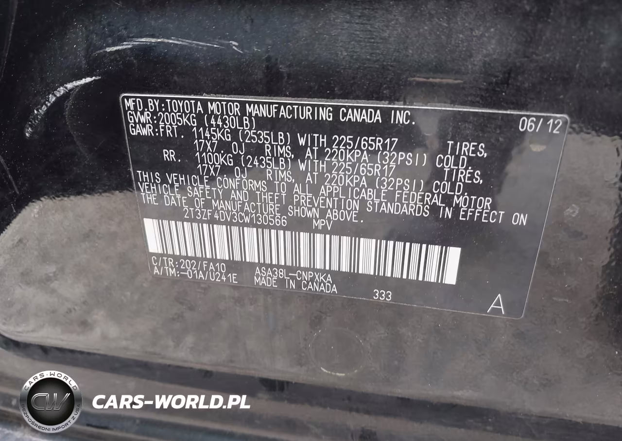 2012 Toyota Rav4 VIN:2T3ZF4DV3CW130566 - 9