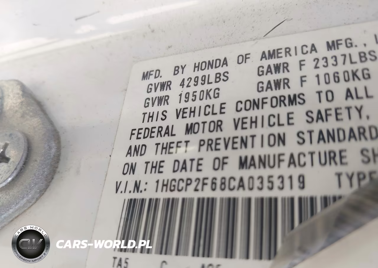 2012 Honda Accord 2.4 Se VIN:1HGCP2F68CA035319 - 9