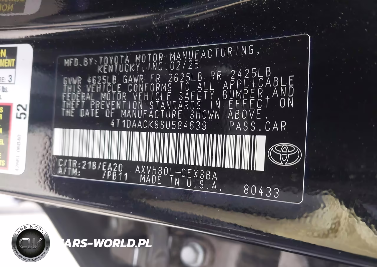 2025 Toyota Camry Se VIN:4T1DAACK8SU584639 - 9
