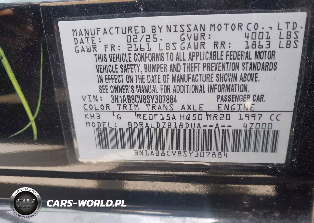 2025 Nissan Sentra Sv VIN:3N1AB8CV8SY307884 - 9
