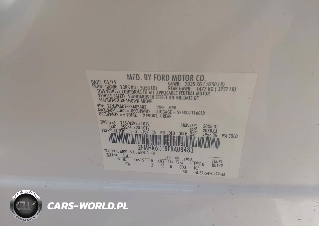 2015 Ford Flex Limited VIN:2FMHK6DT8FBA08483 - 9