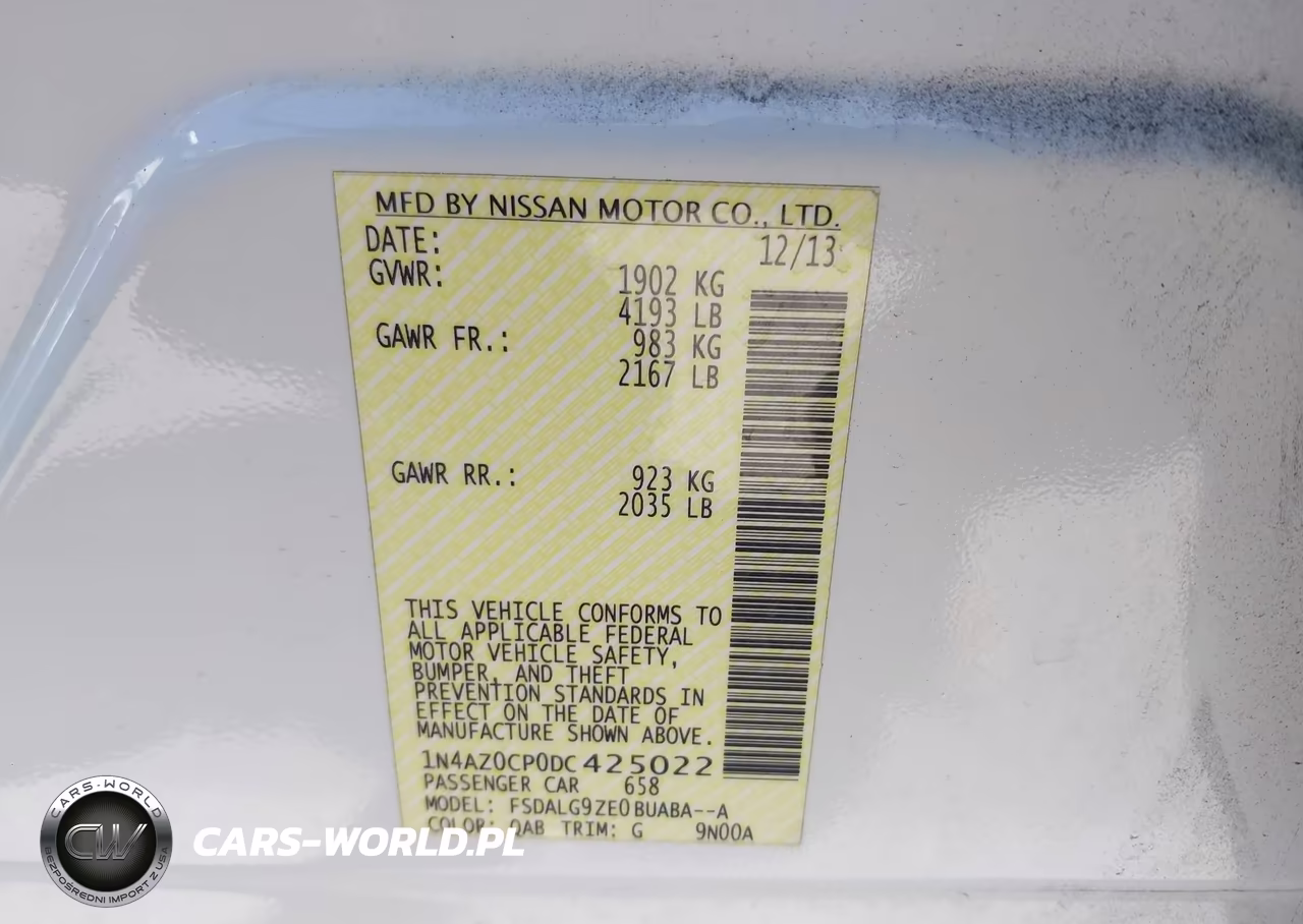 2013 Nissan Leaf Sl VIN:1N4AZ0CP0DC425022 - 9