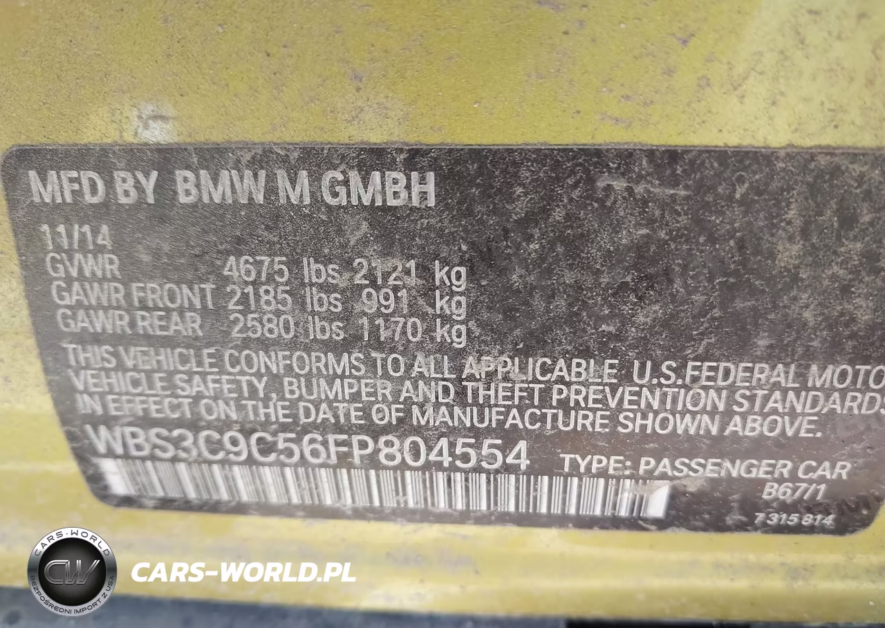 2015 BMW M3 VIN:WBS3C9C56FP804554 - 9