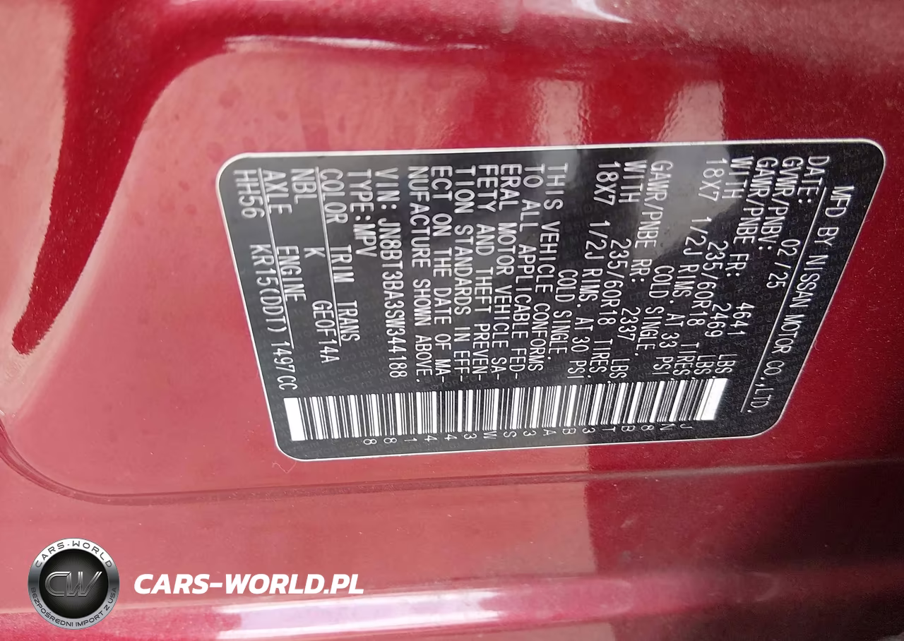 2025 Nissan Rogue Sv Fwd VIN:JN8BT3BA3SW344188 - 9