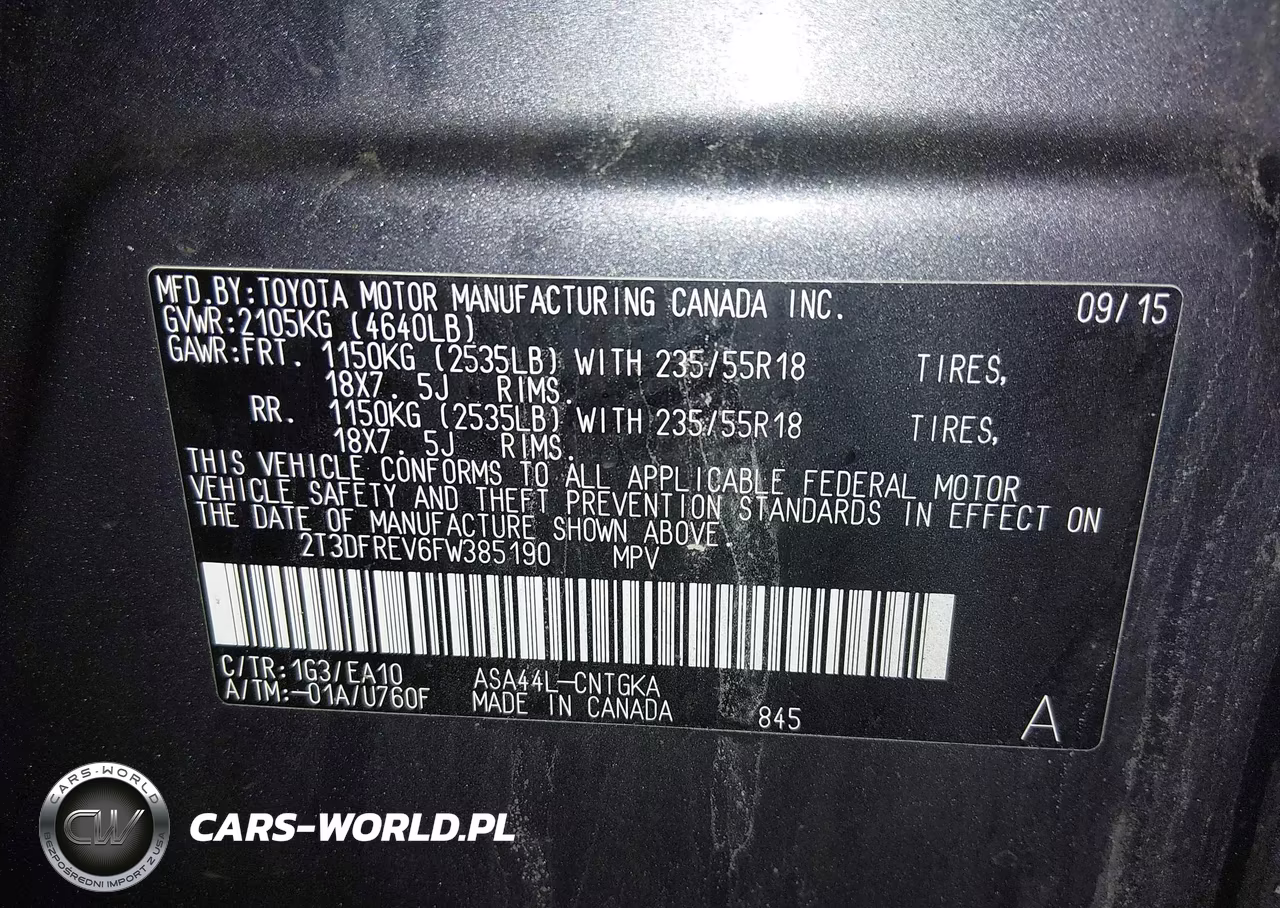 2015 Toyota Rav4 Limited VIN:2T3DFREV6FW385190 - 9