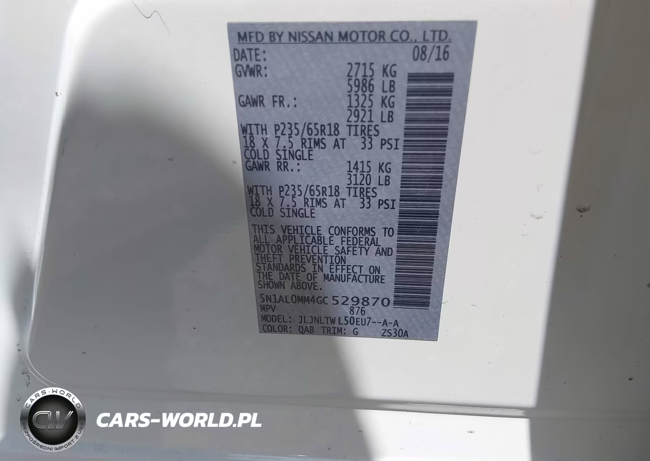 2016 Infiniti Qx60 VIN:5N1AL0MM4GC529870 - 9