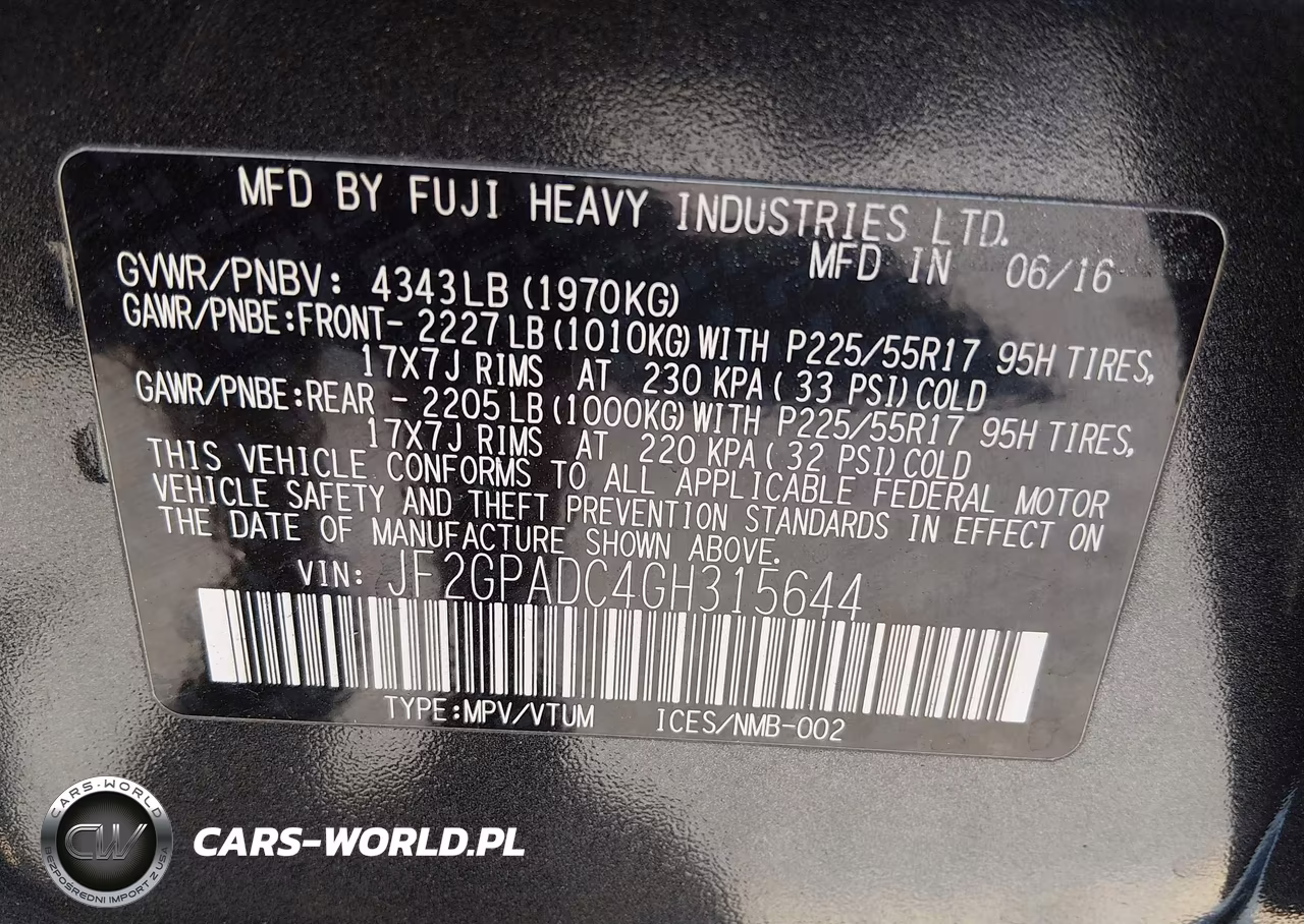 2016 Subaru Crosstrek 2.0I Premium VIN:JF2GPADC4GH315644 - 9