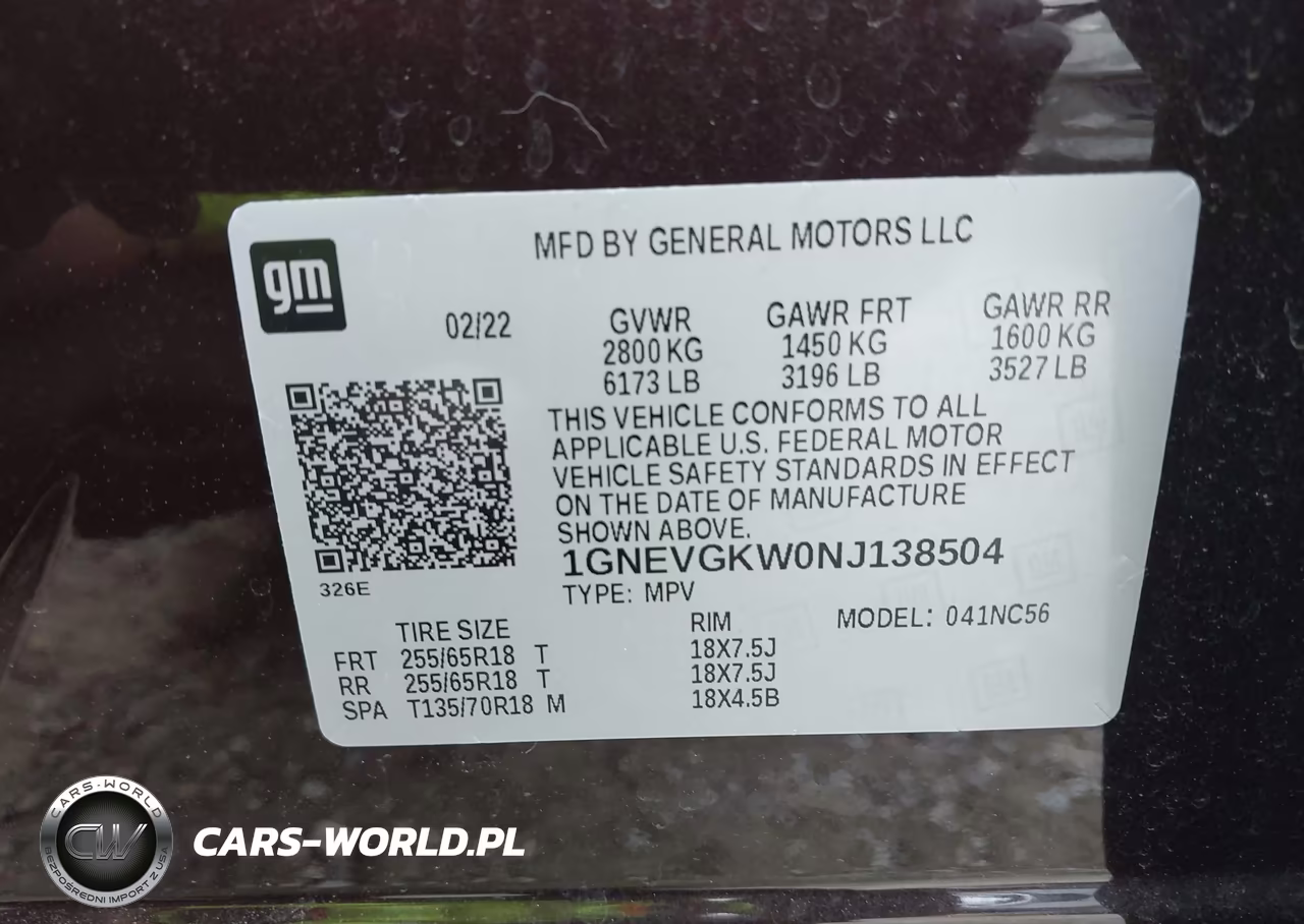 2022 Chevrolet Traverse Awd Lt Cloth VIN:1GNEVGKW0NJ138504 - 9