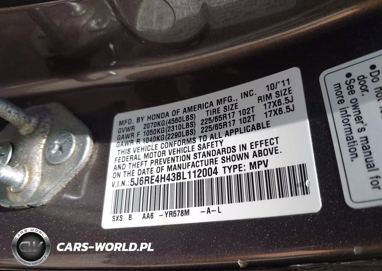 2011 Honda Cr-V Se VIN:5J6RE4H43BL112004 - 9