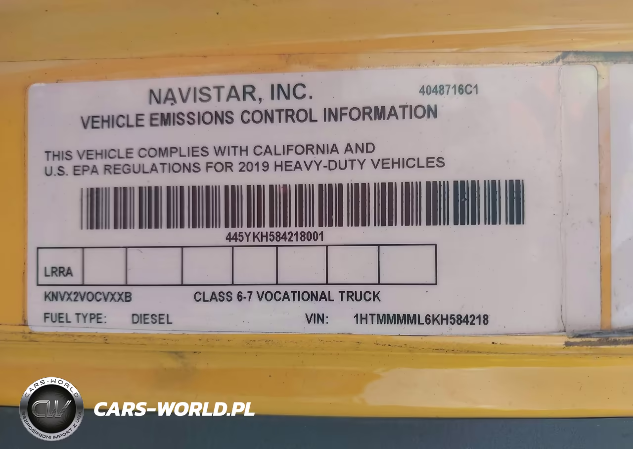 2019 International Durastar 4300 VIN:1HTMMMML6KH584218 - 9